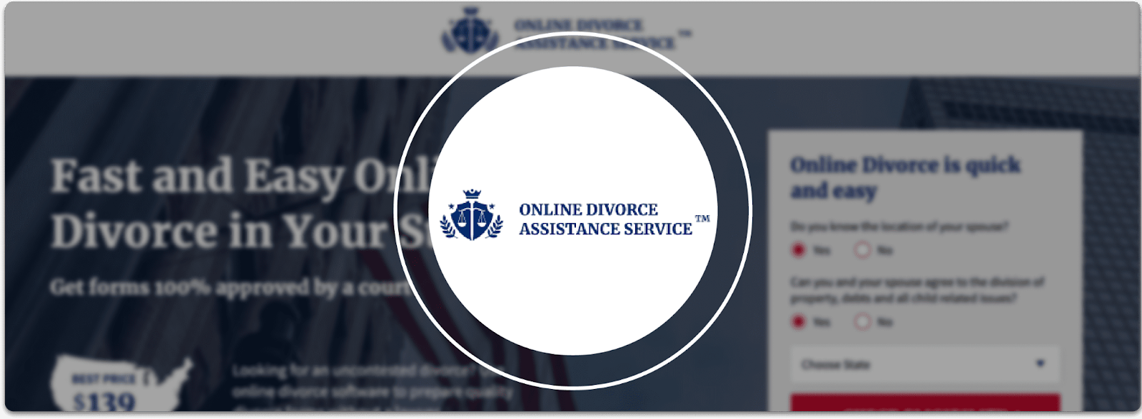 online divorce assistance service