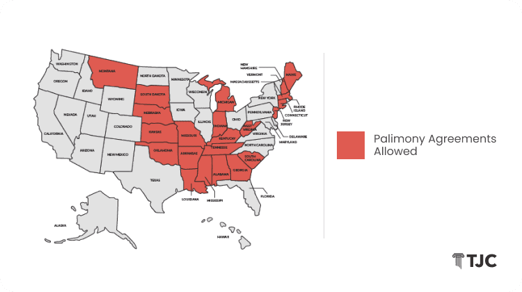 States where palimony agreements are allowed