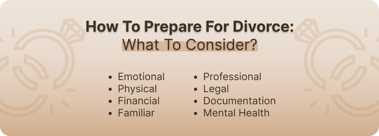 What to consider for divorce